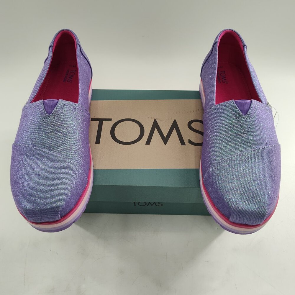 Toms Youth Girls Alp Platform Size 6 Passionflower Glimmer